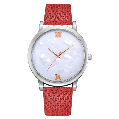 

Quartz watch Korean version of casual temperament female student quartz watch woven pattern belt watch