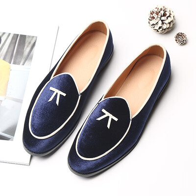 

Mens casual shoes silk velvet shoes male