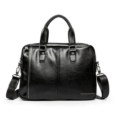 

New Business Mens Document Bag Handbag Cross-section Briefcase Single Shoulder Bag Recreational Travel Youth Straddle Bag