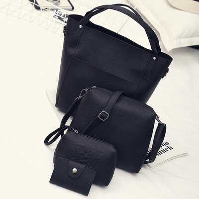 

Tailored Women Four Set Handbag Shoulder Bags Four Pieces Tote Bag Crossbody Wallet