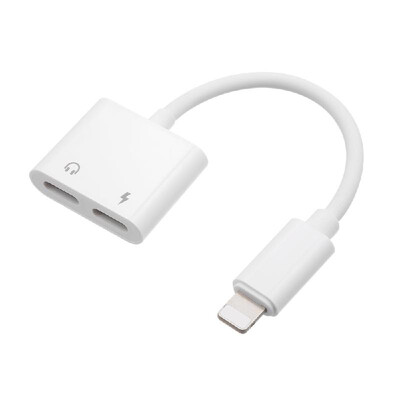 

For Lightning Jack Adapter Converter Charging & Headphone Audio Adapter for iPhone X 8 8Plus 7 7Plus 1 Male to 2 Female