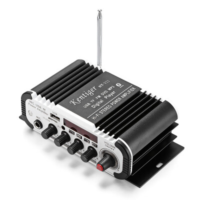 

Kentiger HY - V11 Bluetooth Amplifier 2-channel Audio Support TF USB FM