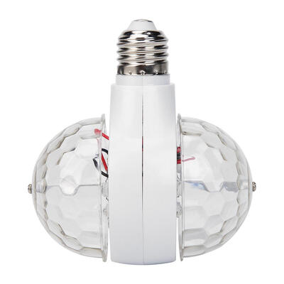 

E27 3W Double-headed RGB LED Bulb Rotating Crystal Magic Ball Stage Light