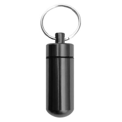 

Outdoor Waterproof Mini Aluminum Tablet Storage Bottle Pill Box Keychain