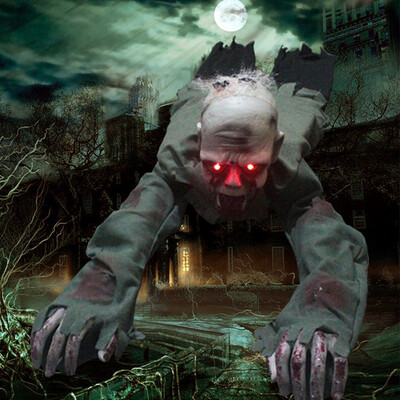 

Halloween Ghost Festival Supplies Haunted House Bar KTV Decoration Props Horror Arrangement Sensitive Electric Creeper