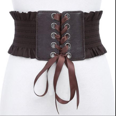 

Women Ladies Soft PU Leather Wrap Around Tie Corset Cinch Waist Wide Dress Belt