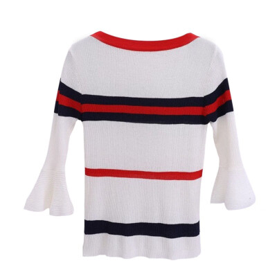 

Women Flare Sleeve Pullover Women Basic Sweaters Women Korean Style Knit Tops Femme