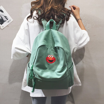 

School bag Korean high school students ins wind shoulder bag female 2019 new fashion large capacity trend cartoon backpack