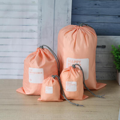 

4pcs Waterproof Travel Drawstring Dry Storage Bag Shoe Laundry Makeup Pouch