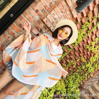 

New seaside beach sunscreen shawl ladies scarf dual-use Korean version of the thick ethnic wind travel large scarf