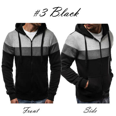 

New Mens Winter Slim Hoodie Warm Hooded Sweatshirt Coat Jacket Outwear Sweater