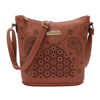 

Tailored Womens Leather Purse Satchel Cross Body Hollow Out Shoulder Bag Messenger Bag BK