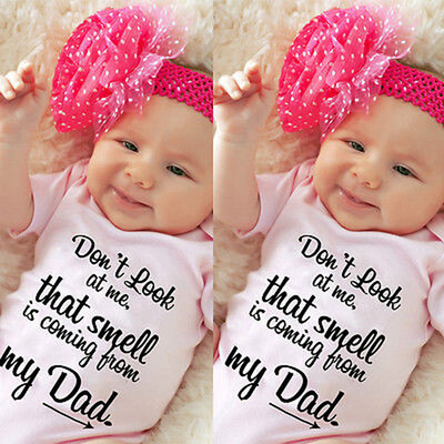 

Newborn Infant Baby Girl Boy Jumpsuit Bodysuit Straps Letter Romper Outfits