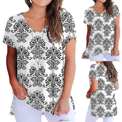 

Starmoon Womens Basic V Neck Short Sleeve T Shirts Summer Casual Tops