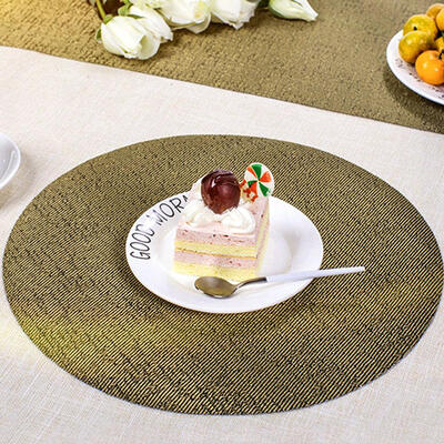 

Greensen Heat Insulation Placemat Anti-Slip Waterproof Tableware Plate Fork Table Round Mat Plate MatPlacemat