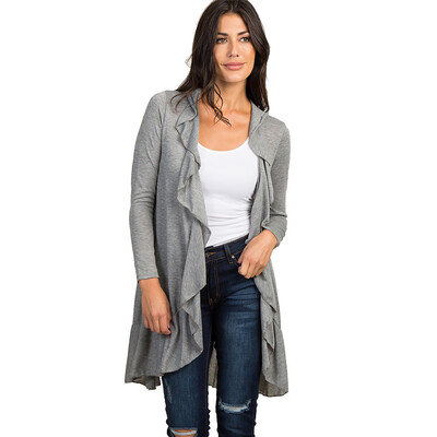 

Toponeto Women Warm Solid Coat Outwear Tops Casual Open Front Cardigan