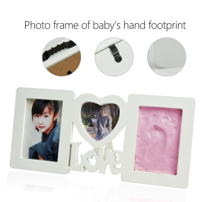 

Baby Commemorative Gift Photo Frame Childrens Hand And Foot Ink Photo Frame Family Commemorative Album