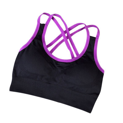 

Women Quick Drying Shock Absorption Professional Bra Tank Top Vest Fitness Seamless Vest