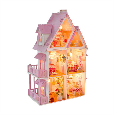 

Gotoamei 3D Wooden DIY Miniature House Furniture LED House Puzzle Decorate Creative Gifts