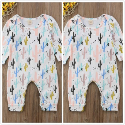 

Toddler Kid Baby Girl Boys Bodysuit Cactus Print Romper Jumpsuit Clothes