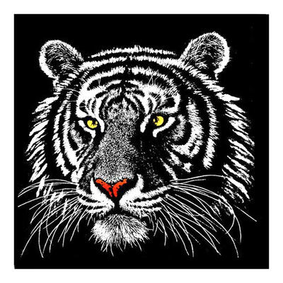 

5D DIY Diamond Painting Black Tiger Cross Stitch Embroidery Rhinestones Kit
