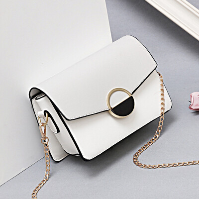 

Korean version of the small square package Korean version of the round lock small bag chain slung shoulder bag