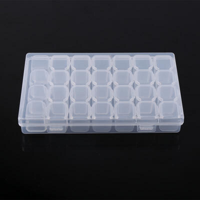 

Greensen Clear Plastic 28 Slots Adjustable Tablet Medicine Pill Jewelry Storage Organizer Box Container