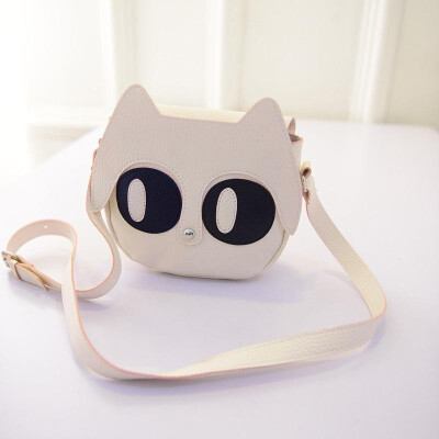 

Fashion Women Shoulder Bag PU Leather Cute Cat Big Eyes Mini Messenger Bag Handbag