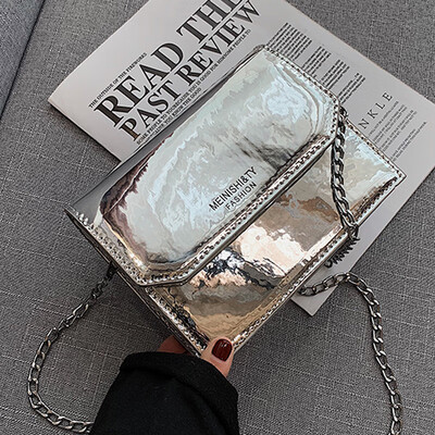 

Ins New Net Red Small Bag 2019 New Mirror Small Square Bag Western Style Chain Single Shoulder Messenger Bag