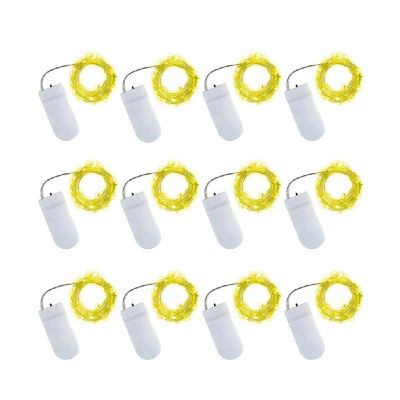 

String Light 2 Meters 20 LED Rope Light 12 Pack IP65 Water Resistance Warm White for Party Patio Garden Home Decoration Festival