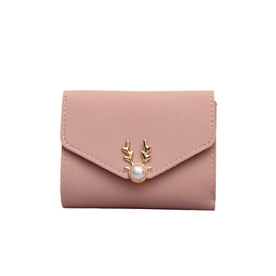 

Small deer wallet long mobile phone handbag ladies grasp handbag ladies pocket pocket folding short Korean Version cute handbag th