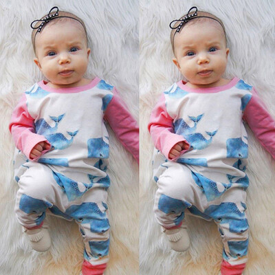 

Cute Newborn Infant Baby Girl Boy Whale Print Warm Romper Jumpsuit Clothes