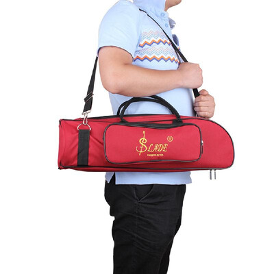 

600D Water-resistant Trumpet Gig Bag Oxford Cloth Adjustable Single Shoulder Strap Pocket 5mm Cotton Padded