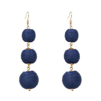 

JURAN 14 Colors Elegant Ball Drop Earrings Fashion Jewelry Unique Red Long Dangle Earring For Women Trendy Fashion Jewelry