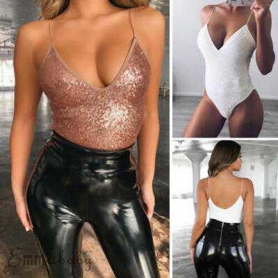 

Sexy Women Strappy Backless Jumpsuit Bodysuit Stretch Leotard Tops Clubwear