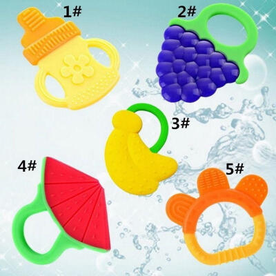 

Toddler Baby Teether Infant Training Chewable Silicon Toddler Toy Bendable Yummy