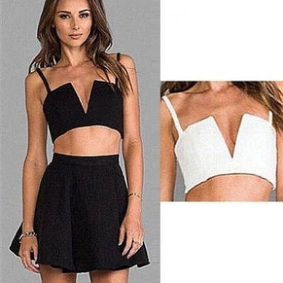

Sexy Deep V Plunge Bra Bralette Corset Bustier Crop Tank Top Clubwear Party Tops