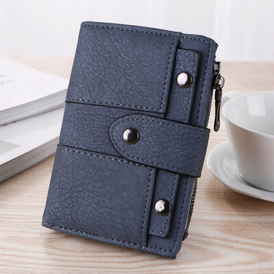 

Tailored Women Simple Retro Rivets Short Wallet Coin Purse Card Holders Handbag BK