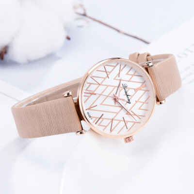 

RM Simple Trend Without Digital Flat Folding Dial Belt Quartz Womens Fashion Watch