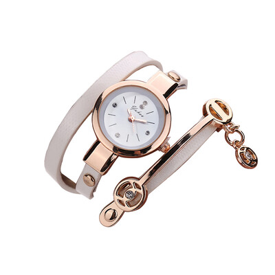 

Fashion circle ladies watch explosion models PU strap watch couple quartz watch women watch band