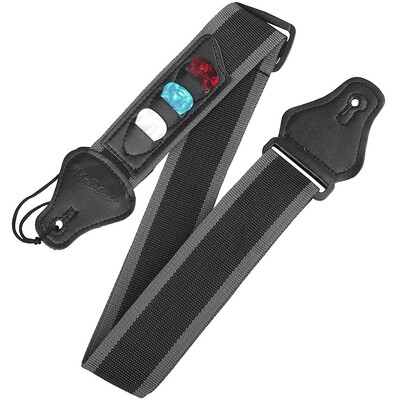 

Guitar Strap With 3 Pick Holders For electricAcoustic Guitar
