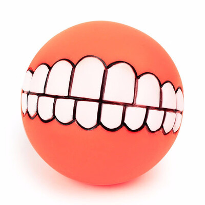 

Pet Dog Ball Teeth Silicon Toy Chew Squeaker Sound