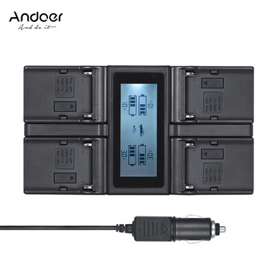 

Andoer NP-FZ100 4-Channel LCD Camera Battery Charger for Sony A7III A9 A7RIII A7SIII with DC Car Charger