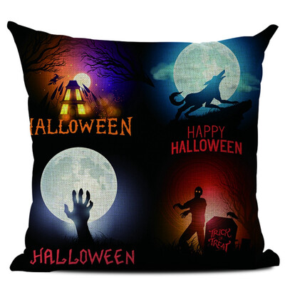 

Halloween Multi Designs Decorative Throw Pillow Cover Square Pillow Case With Zipper for Home Bar Halloween Hot Selling Supplies