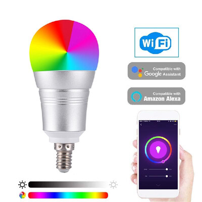 

2192 Smart WIFI LED Bulb WIFI Light RGB Multicolor LED Bulb 9W E2627 Dimmable Light Phone Remote Control Compatible with Alexa Go
