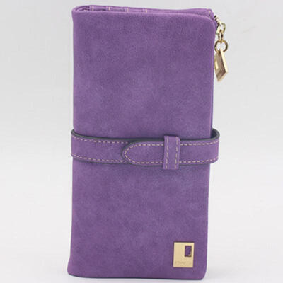 

Women Long Section Fashion Wild Simple Wallet Zipper Hasp Long Section Matte Solid Coin Purse