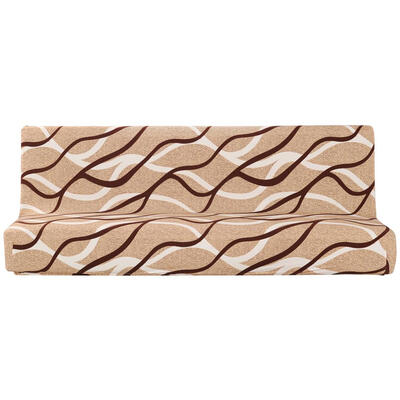 

Folded Sofa Cover Stretch Wavy Line All-inclusive Slipcover without Armrest