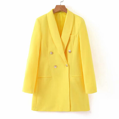 

Toponeto Women Fashion Long Sleeve Coat Elegant Turn-Down Collar Outerwear Pocket Jacket