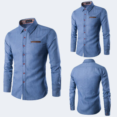 

Mens Luxury Casual Formal Shirt Long Sleeve Slim Fit Business Dress Shirts Tops