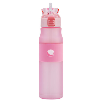 

600ml Sports Water Bottle with Straw BPA-Free Leak Proof Flip Top Drinking Water Bottle for Travel Outdoor Hiking Camping